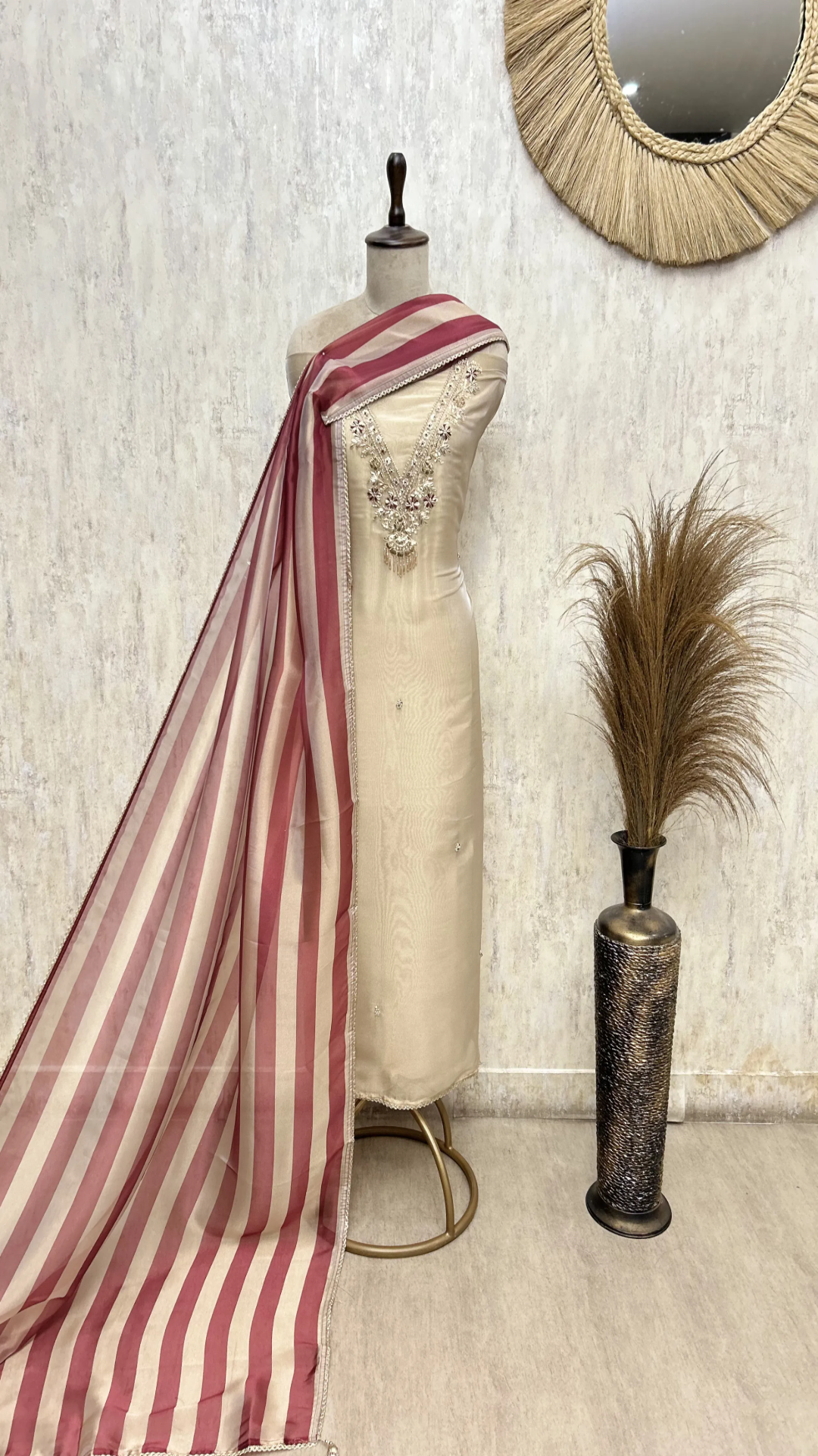 Intricate Detailing Tissue  Unstitched Suits