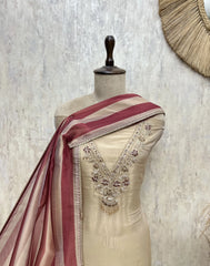 Intricate Detailing Tissue  Unstitched Suits