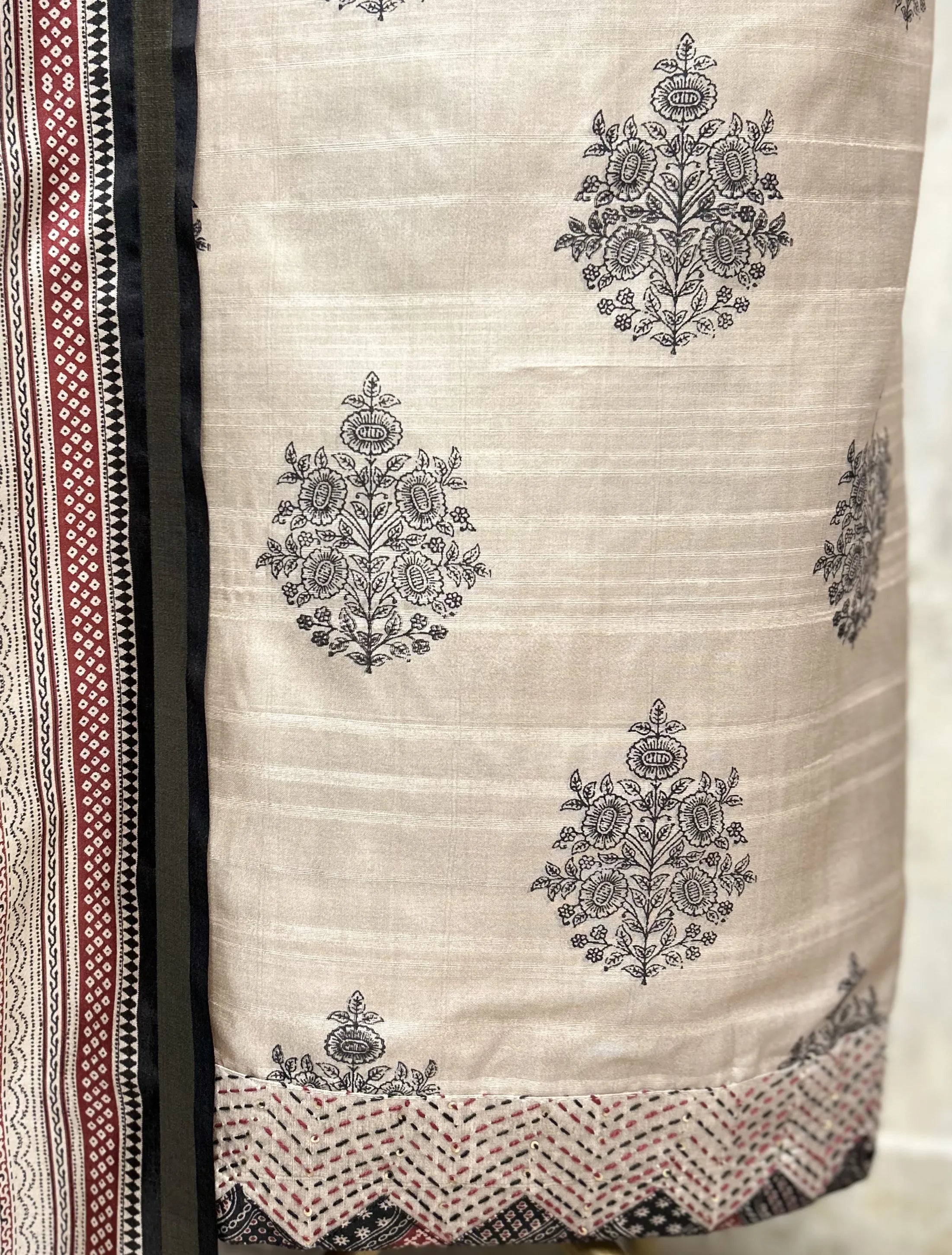 A Symphony of Heritage in Tussar Silk Unstitched Suits