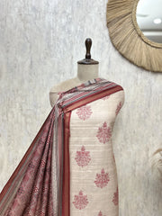 A Symphony of Heritage in Tussar Silk Unstitched Suits