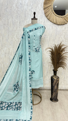 Aqua Embroidered Elegance Mul cotton Unstitched suit