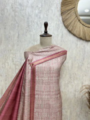 Smooth Texture Tussar Silk Unstitched Suits