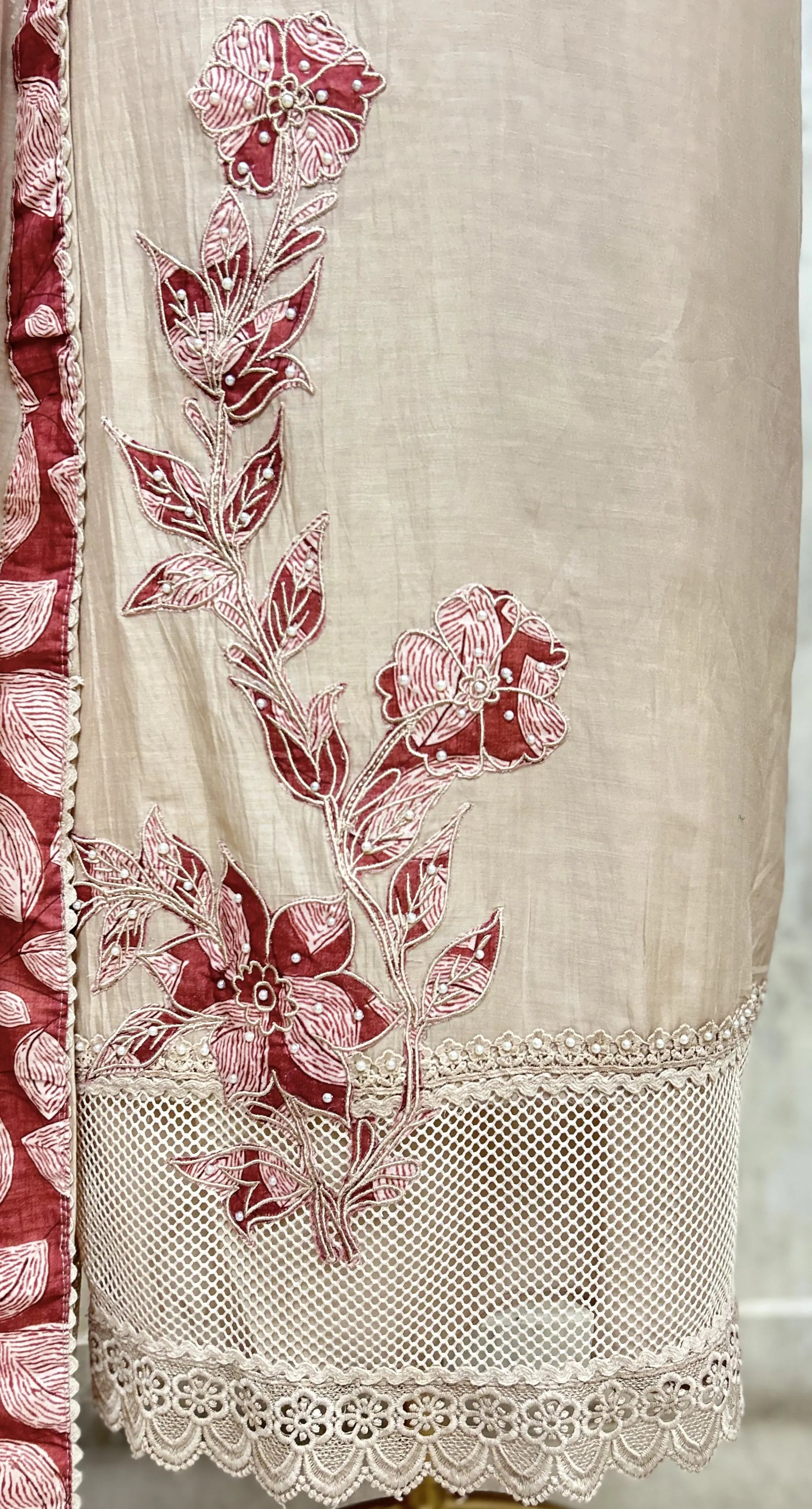 Aqua Embroidered Elegance Mul cotton Unstitched suit