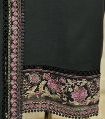 Midnight Embroidered mul cotton Unstitched suit