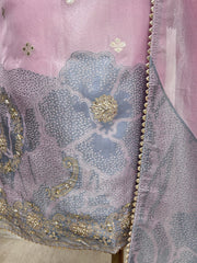 Hand Work Tissue Unstitched Suit Set