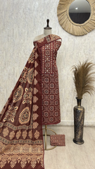Classic Ajrakh Elegance Unstitched suit