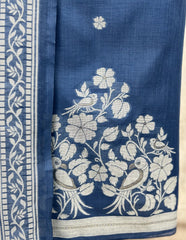 Indigo jamdani Unstitched suit