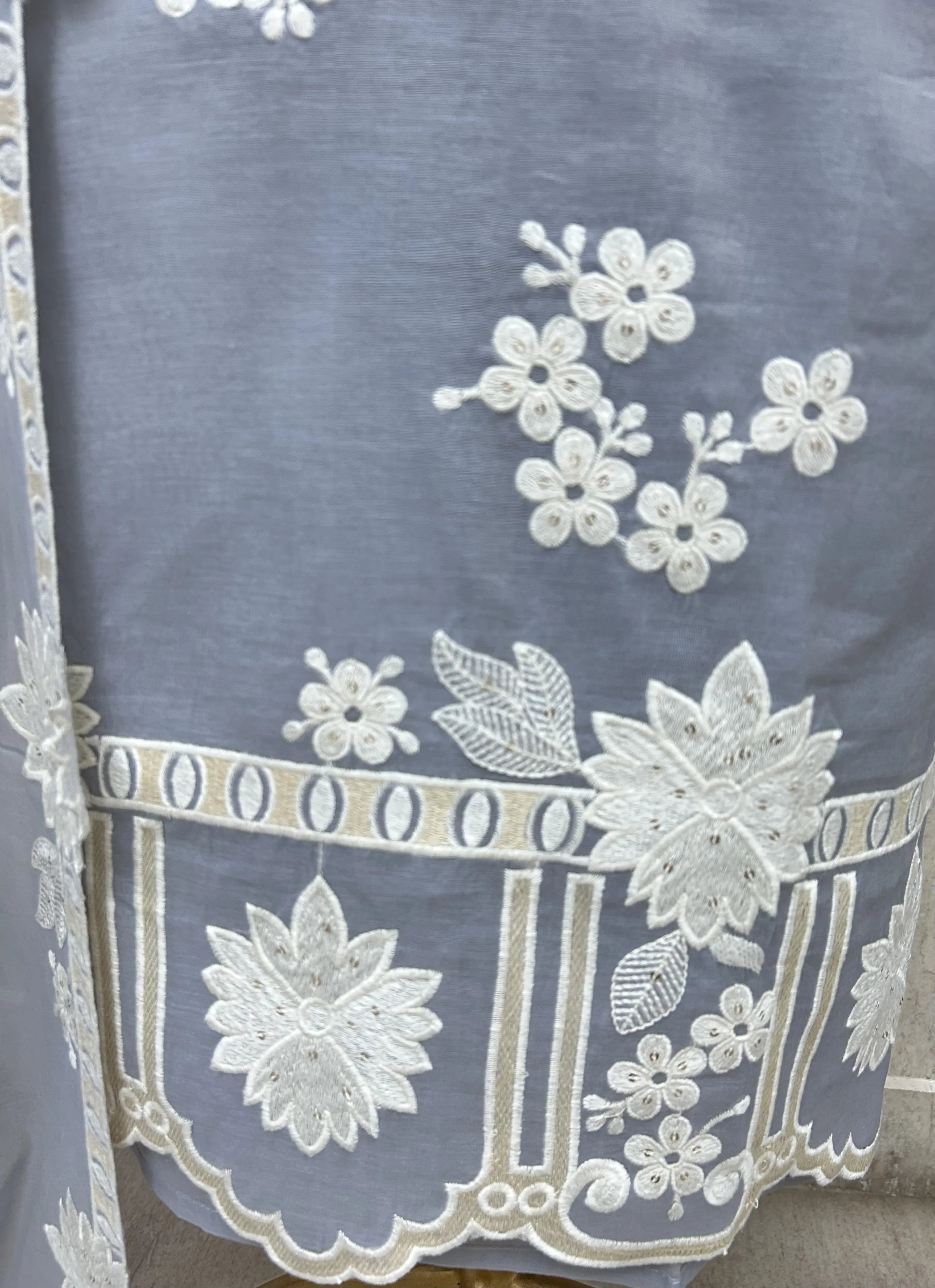 Elegant Mul chanderi Unstitched Suit