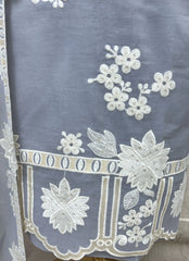 Elegant Mul chanderi Unstitched Suit