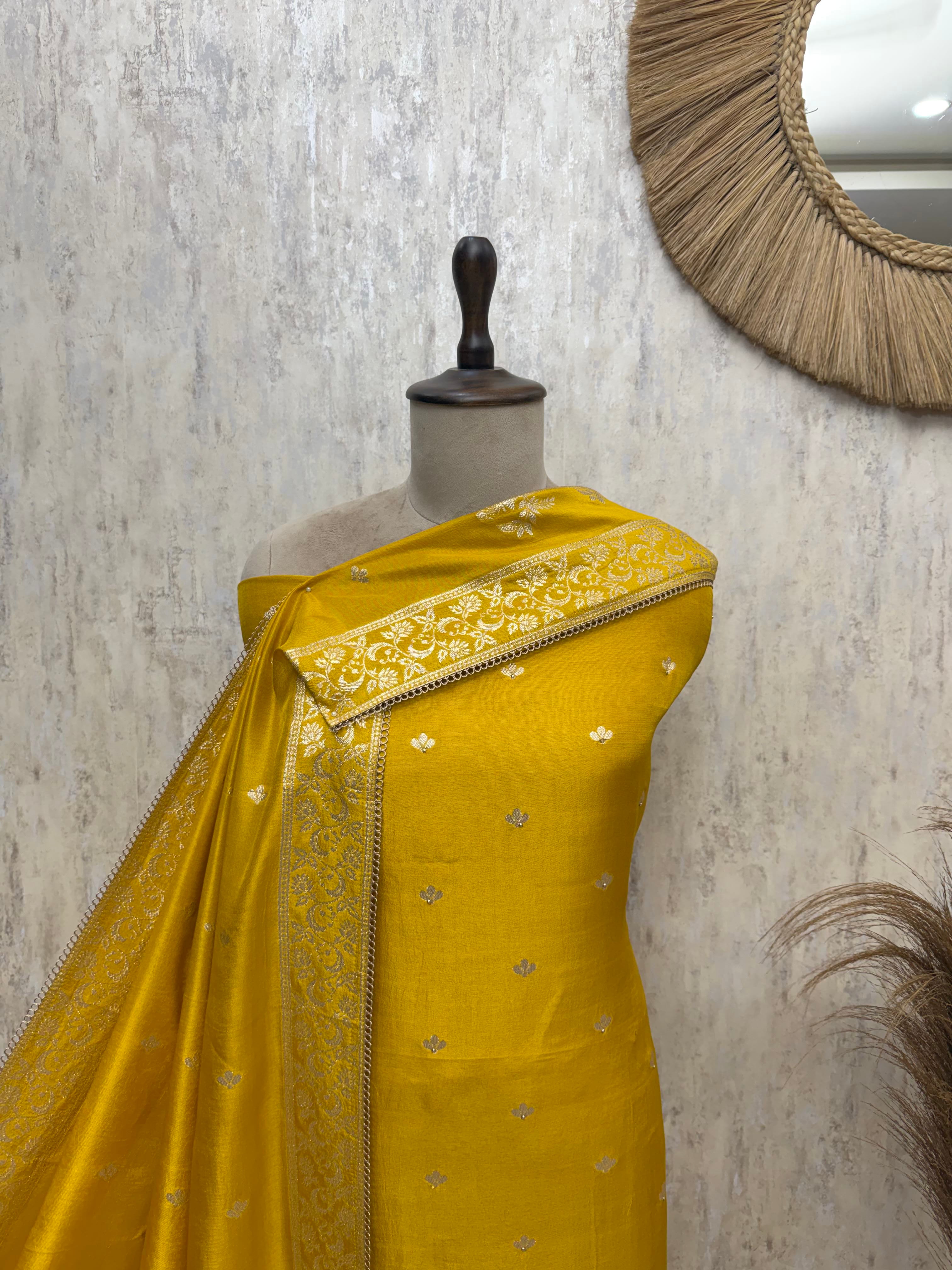 Sophistication Of Dola Silk  Unstitched Suits