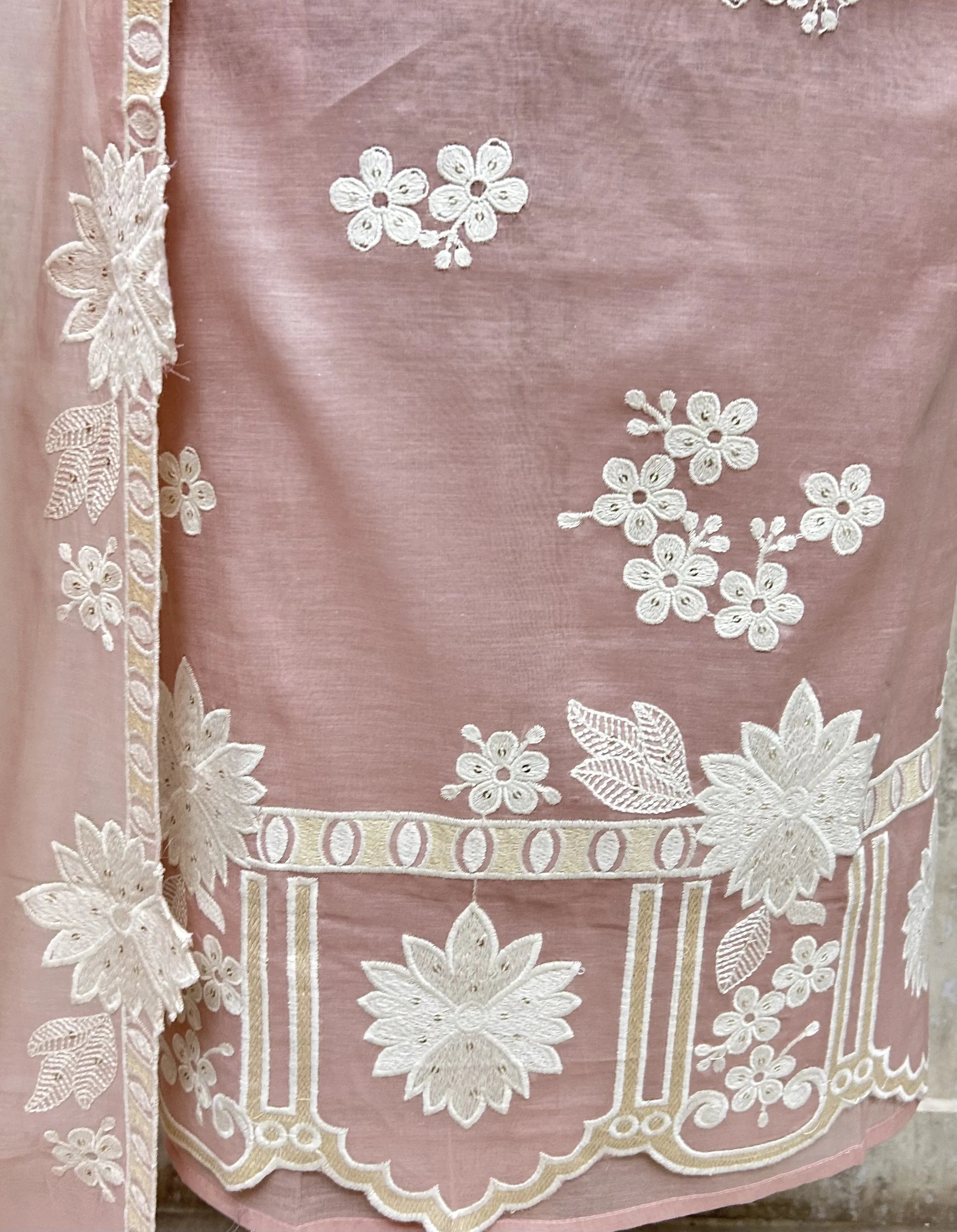Elegant Mul chanderi Unstitched Suit