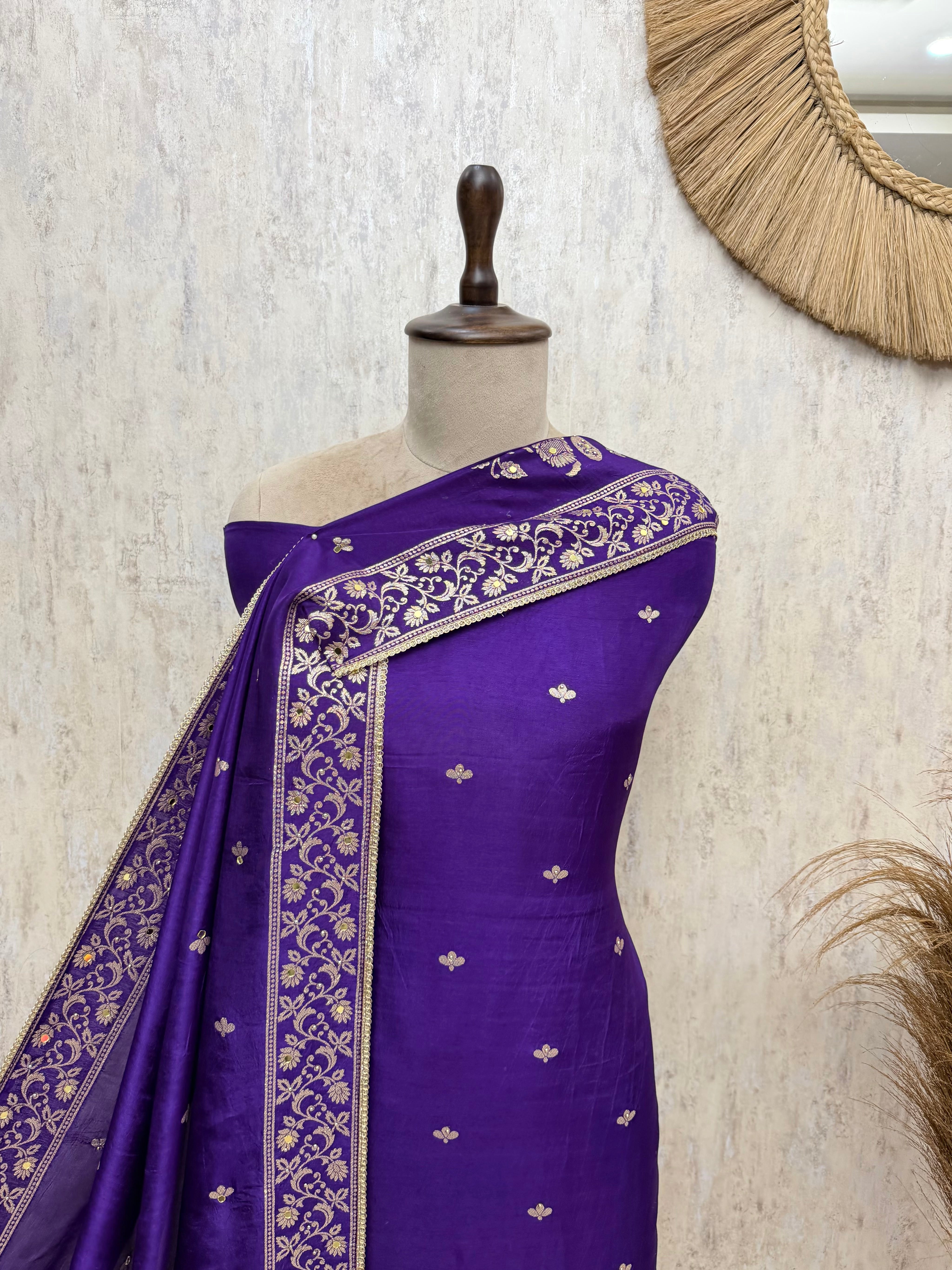 Sophistication Of Dola Silk  Unstitched Suits