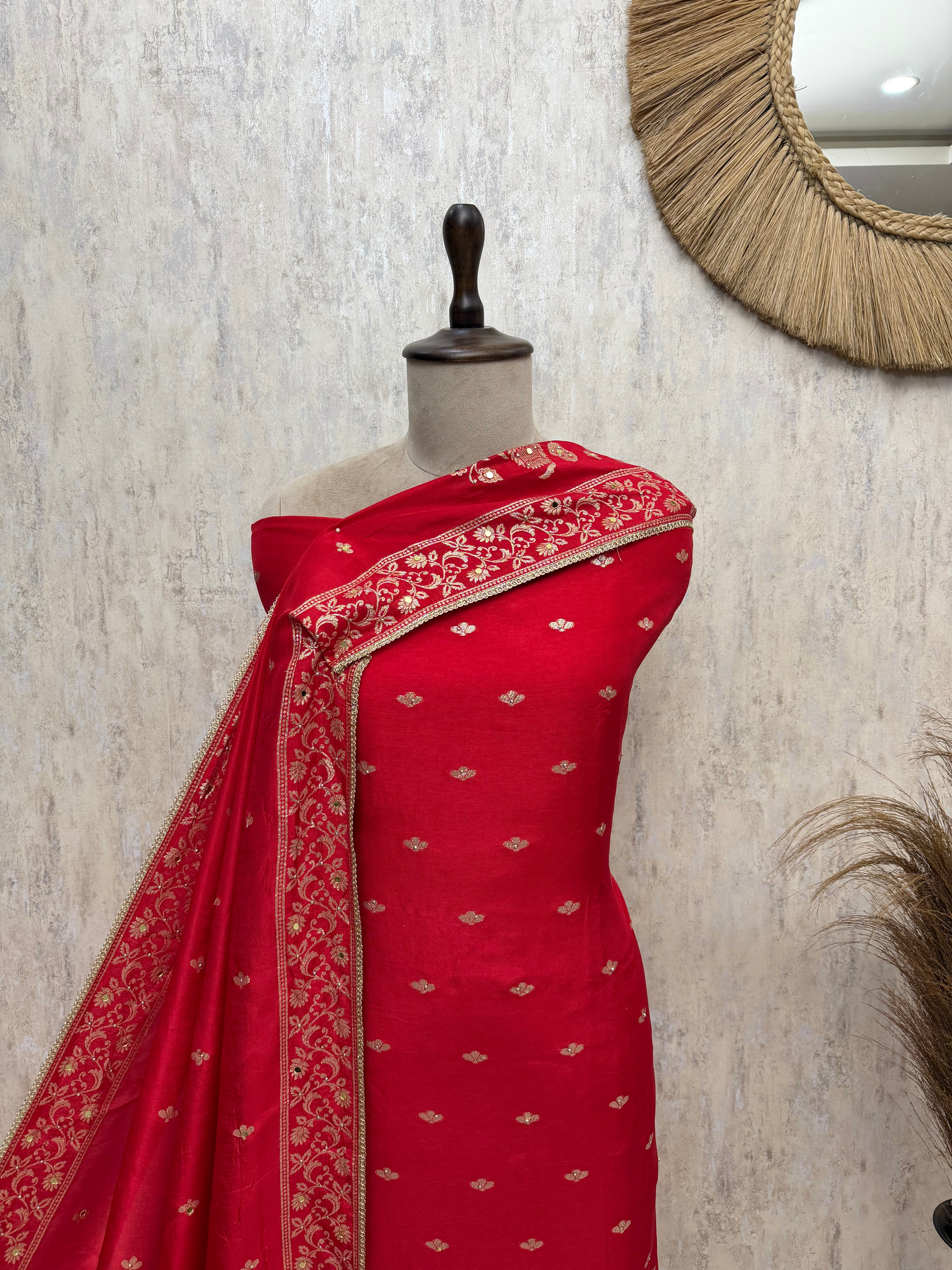 Sophistication Of Dola Silk  Unstitched Suits