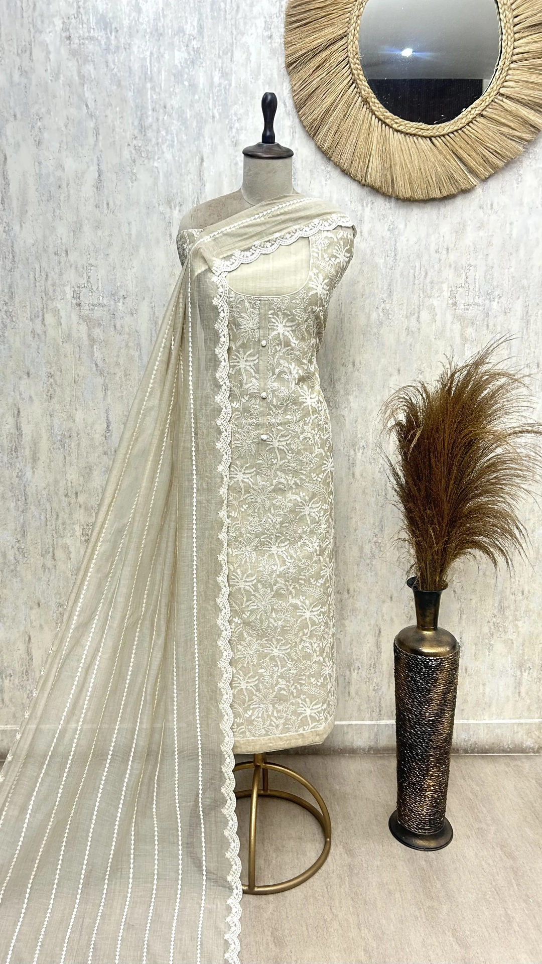 Classic Maheshwari Weave Unstitched suit