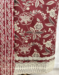 Floral Print Cotton Unstitched suit