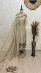 Luxurious Twill Organza Unstitched Suits