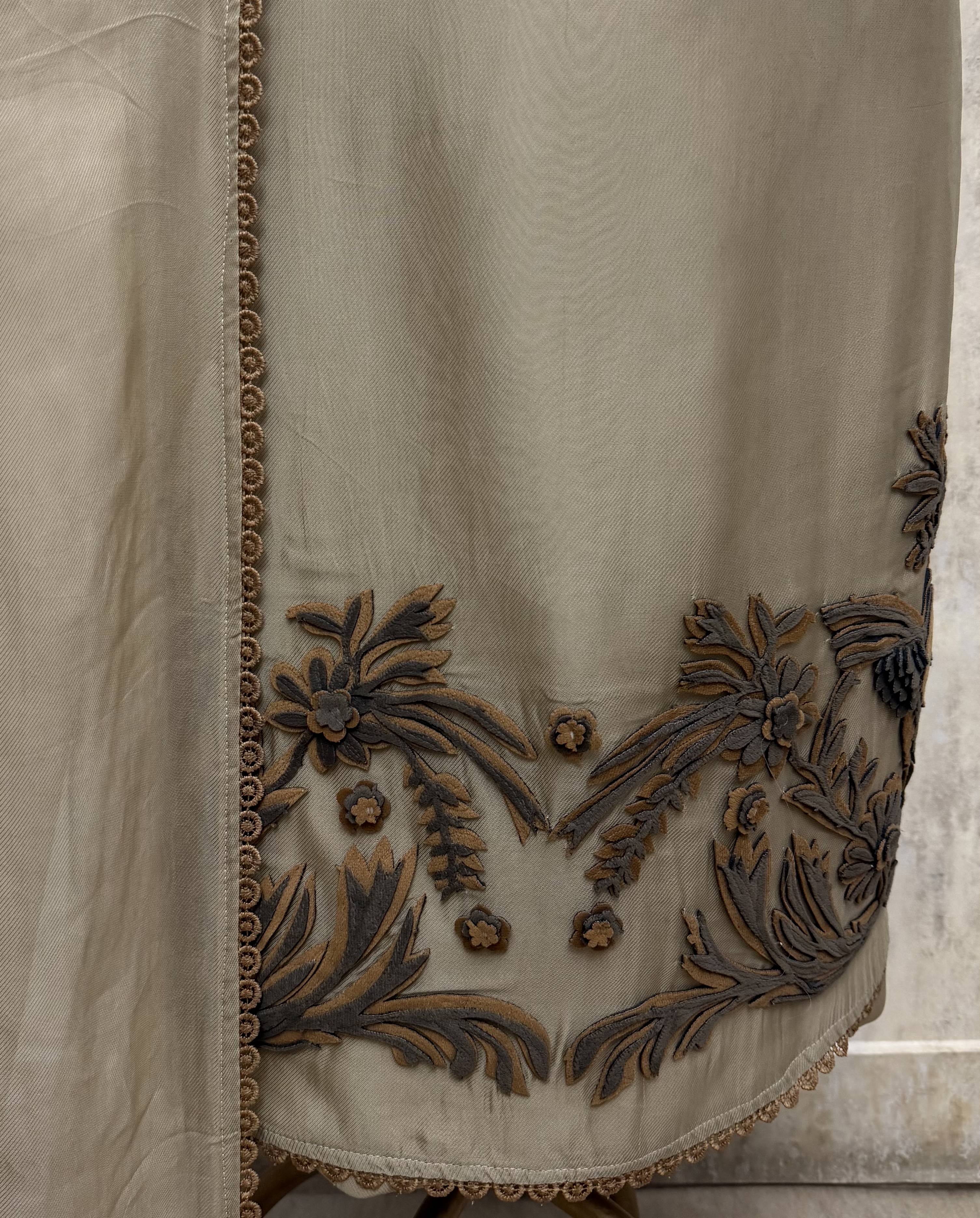 Luxurious Twill Organza Unstitched Suits
