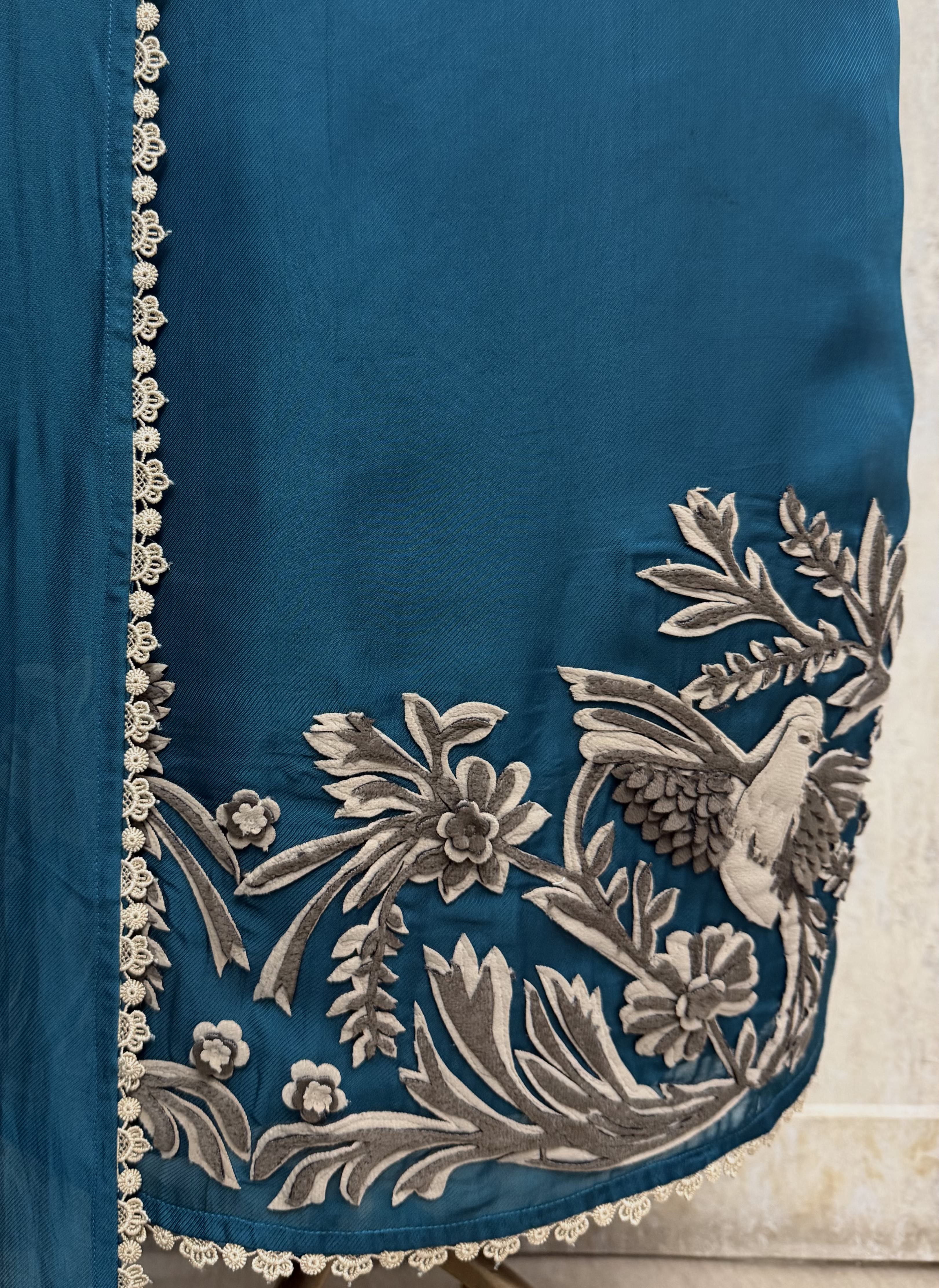 Luxurious Twill Organza Unstitched Suits