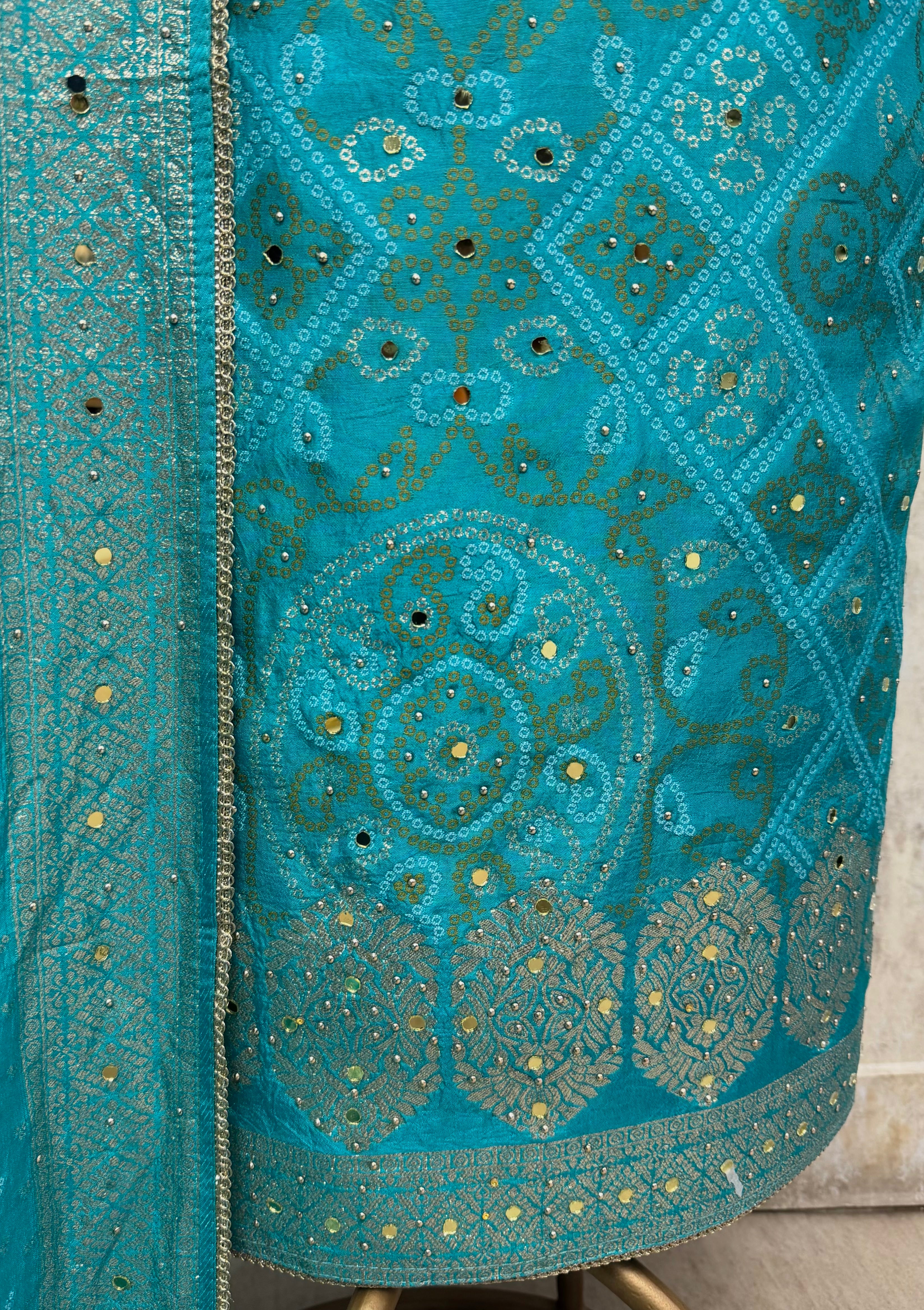 Ethereal Elegance Woven in Dola silk Unstitched Suits