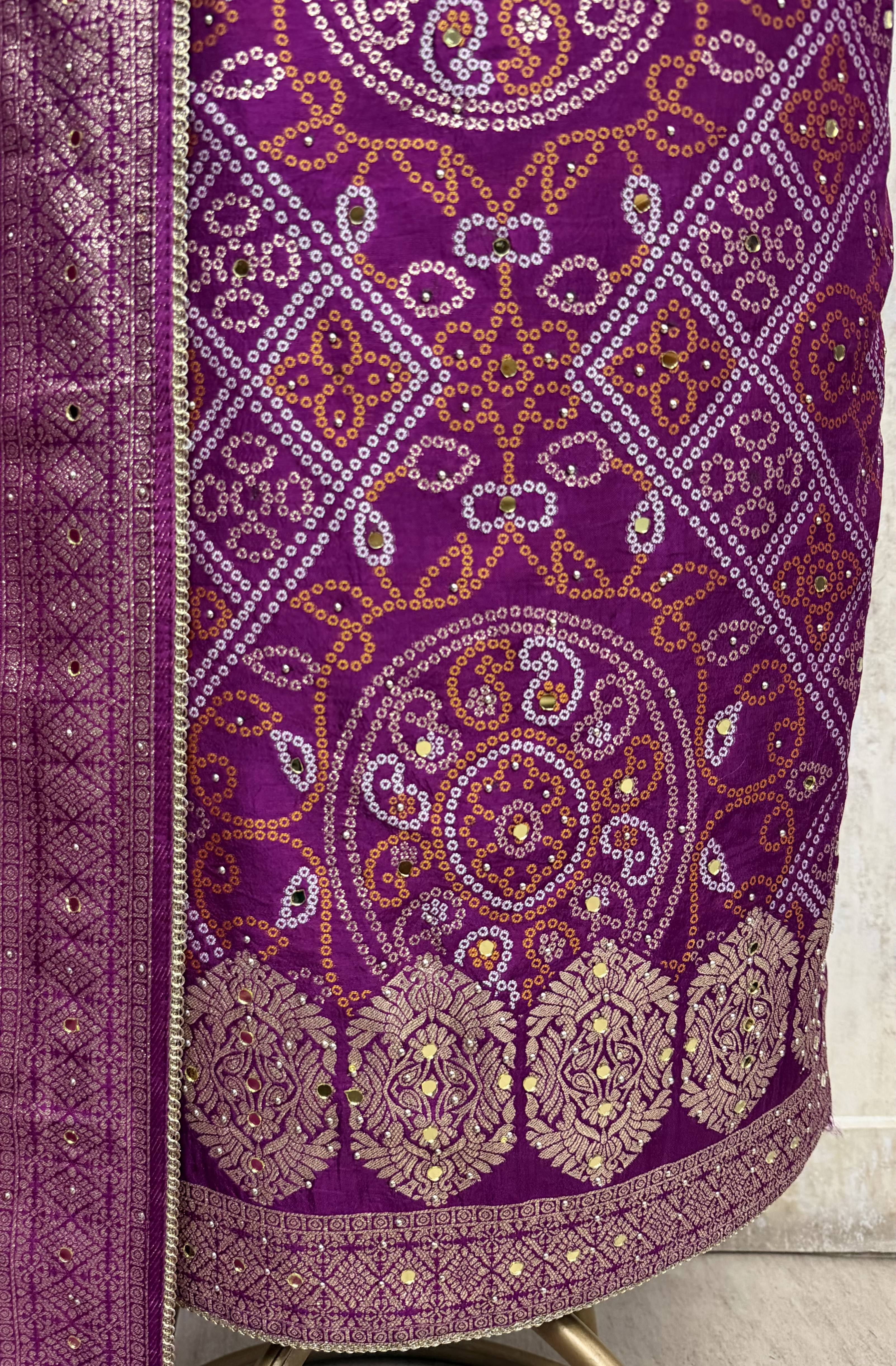 Ethereal Elegance Woven in Dola silk Unstitched Suits
