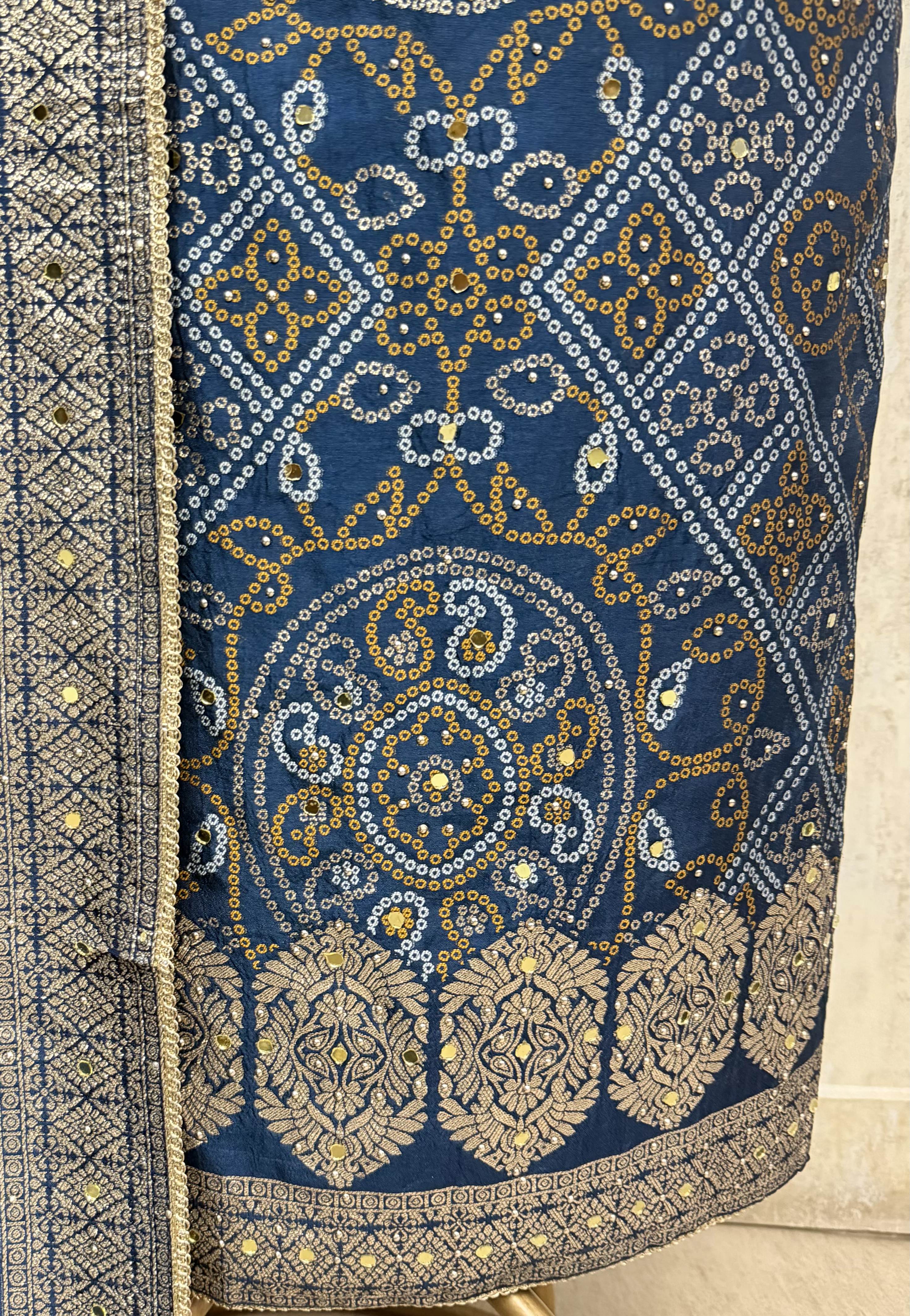 Ethereal Elegance Woven in Dola silk Unstitched Suits