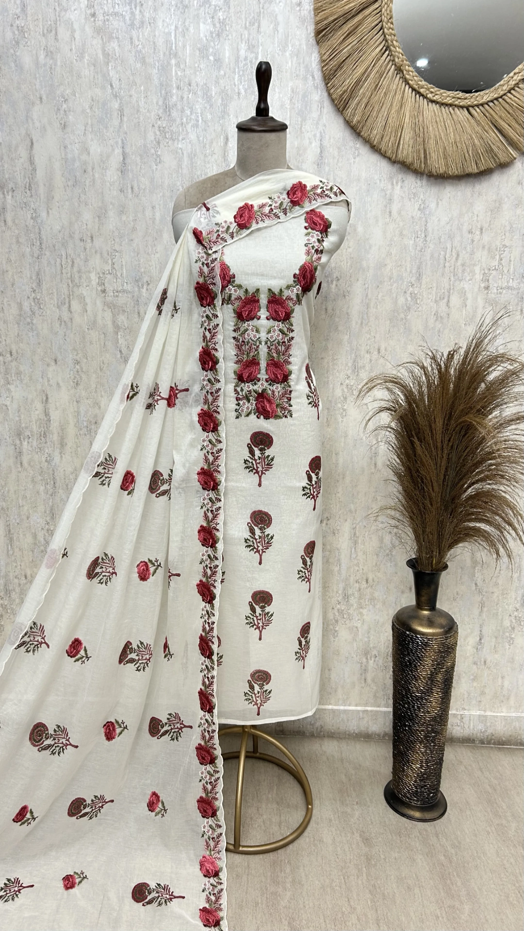 Elegance Mul chanderi Unstitched suit