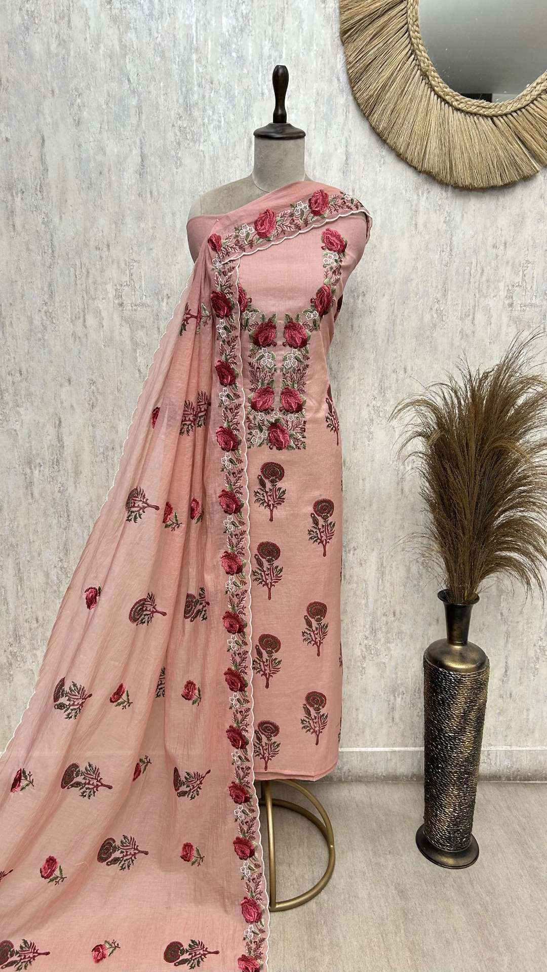 Elegance Mul chanderi Unstitched suit