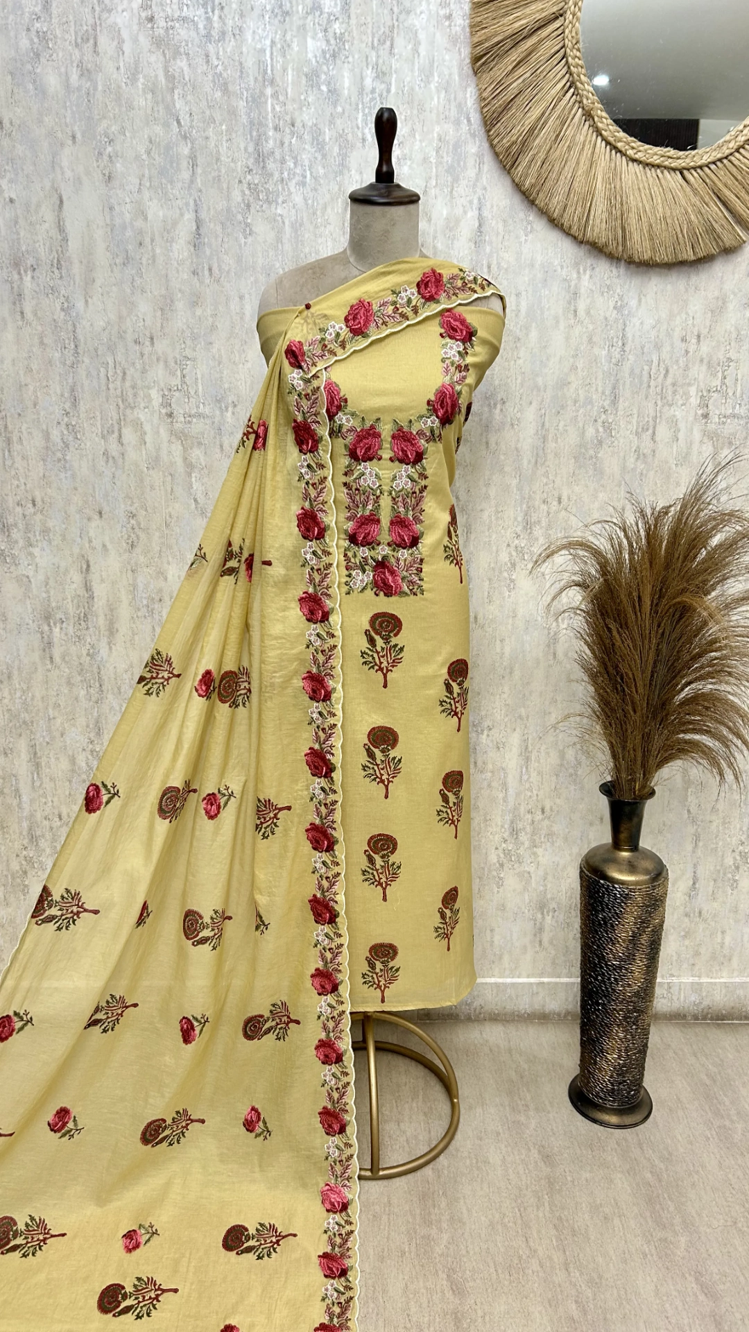 Elegance Mul chanderi Unstitched suit