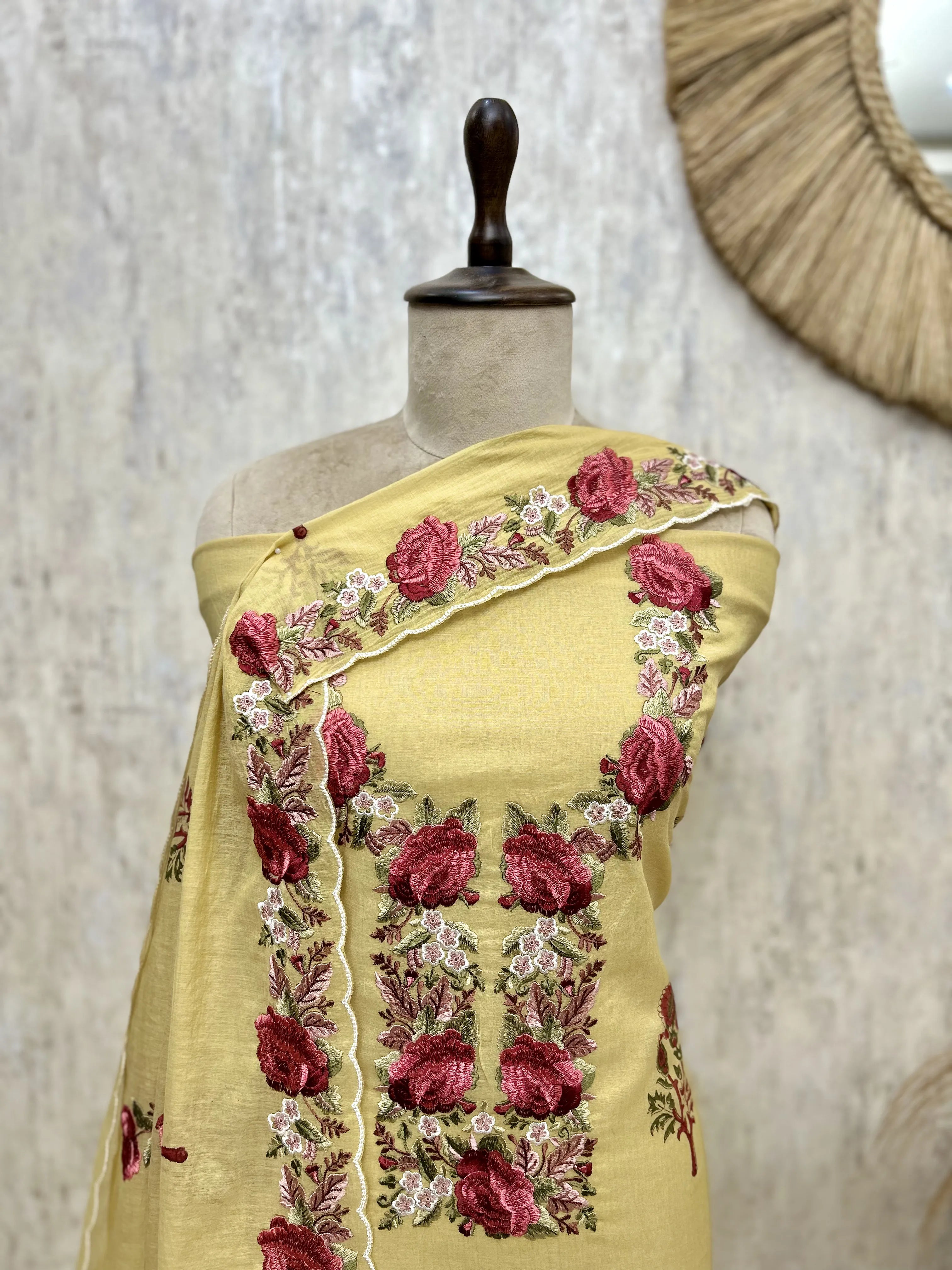 Elegance Mul chanderi Unstitched suit