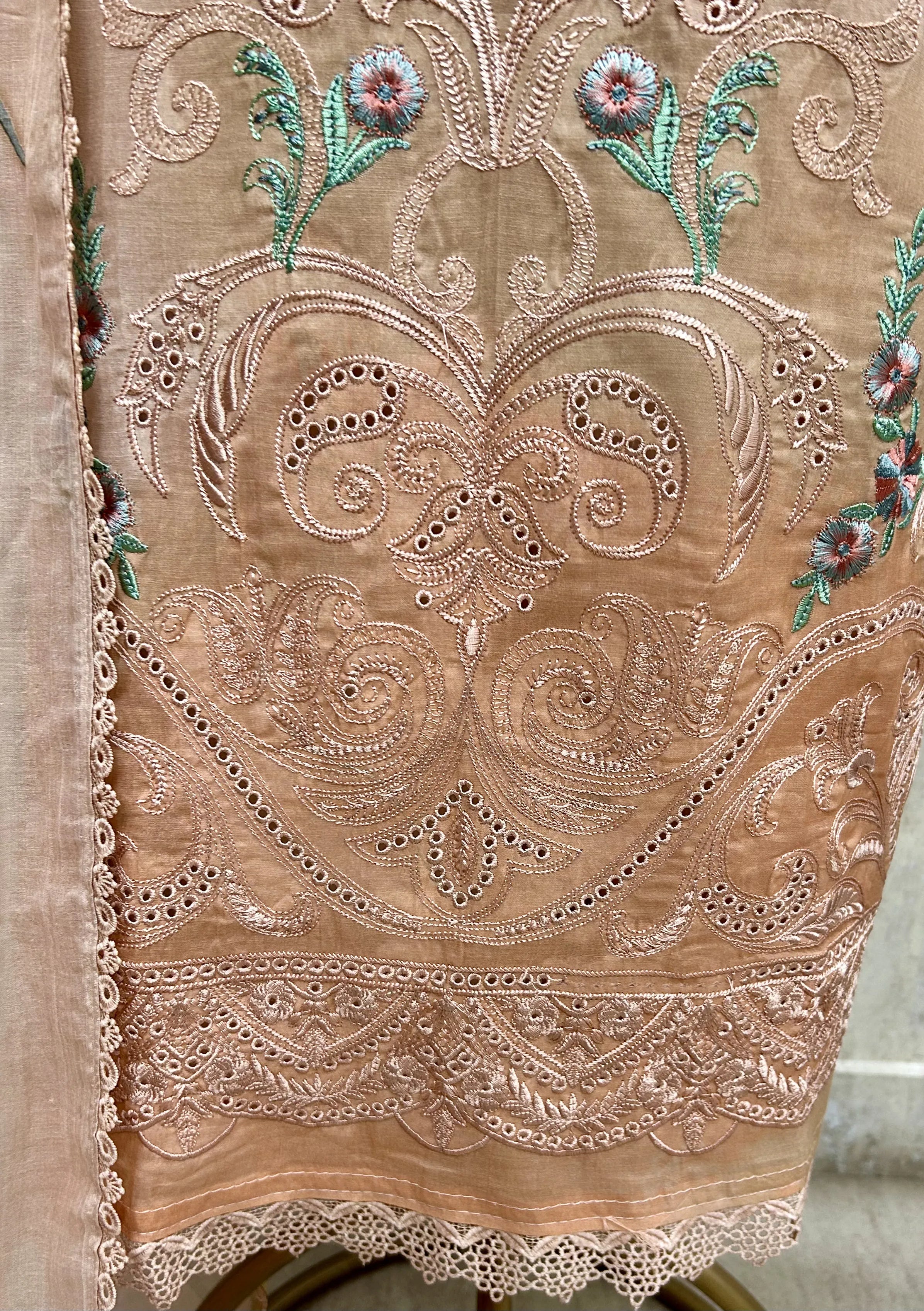 Peach Garden Embroidered Unstitched suit