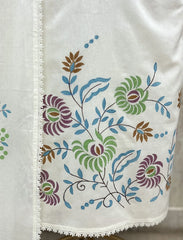 Pearl Embroidered Elegance Mul chanderi Unstitched suit