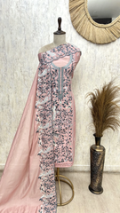 Floral Mul chanderi Unstitched suit