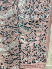 Floral Mul chanderi Unstitched suit