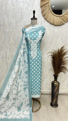 Polka Grace Ensemble Linen Unstitched suit