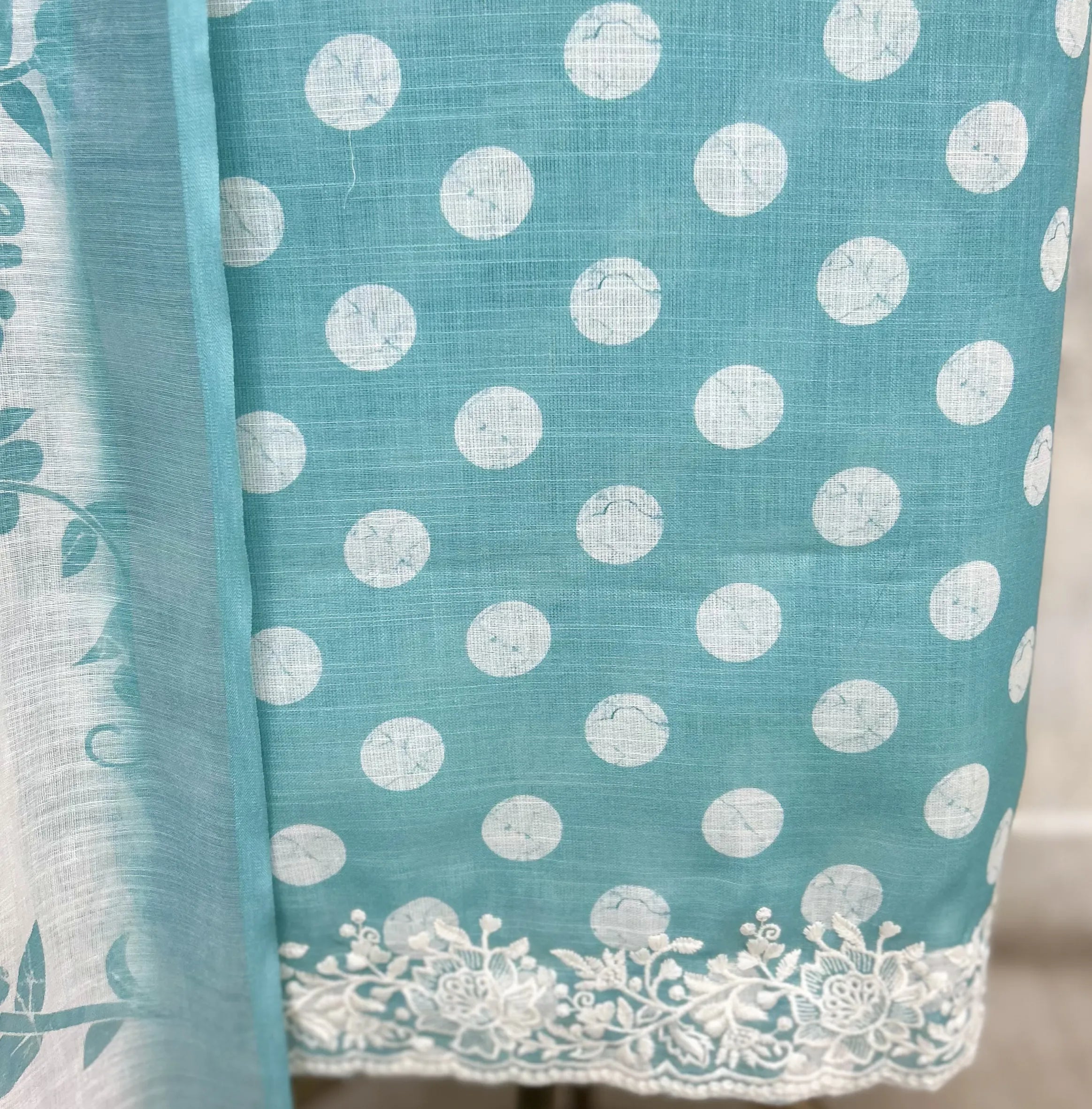 Polka Grace Ensemble Linen Unstitched suit