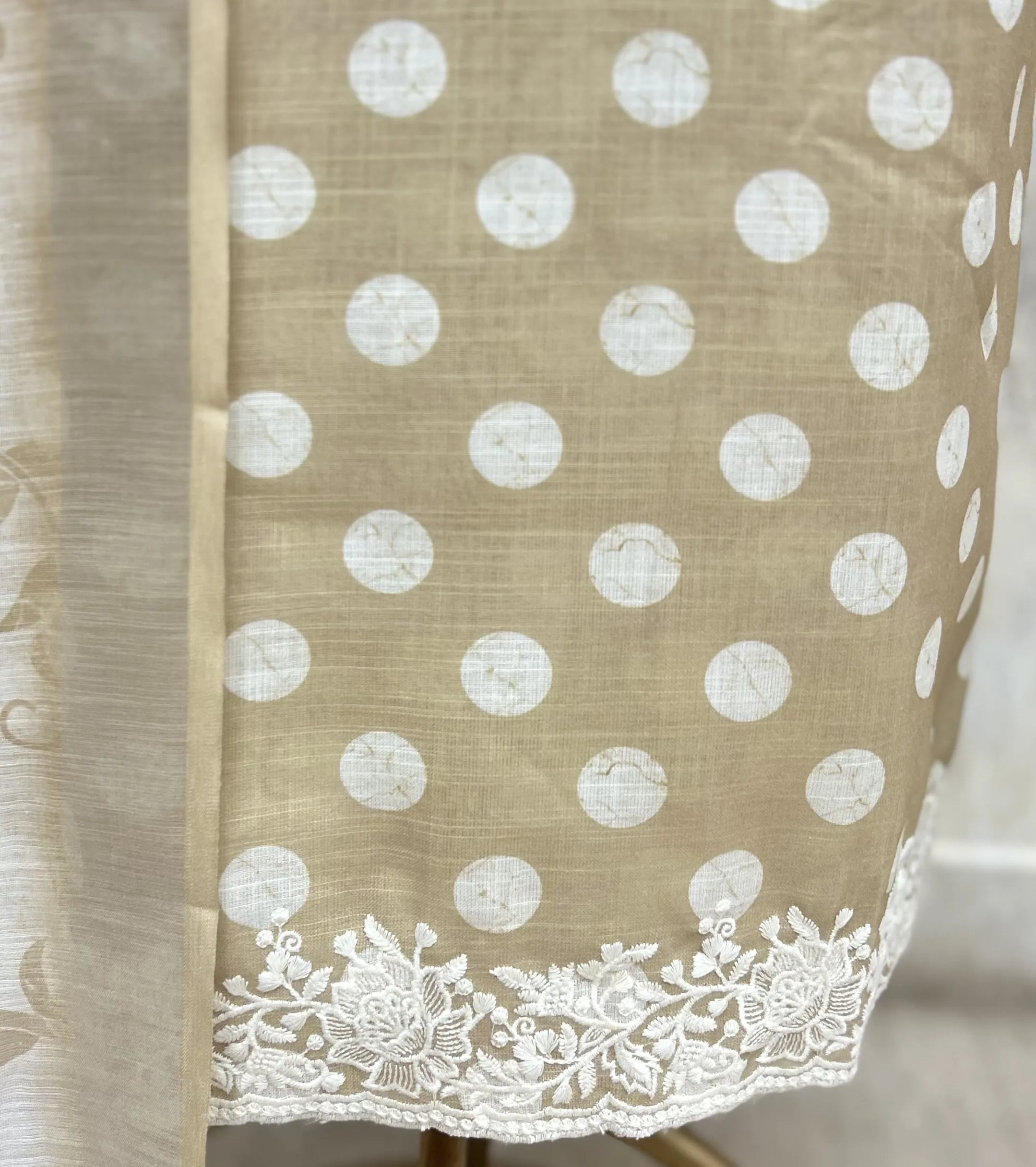 Polka Grace Ensemble Linen Unstitched suit