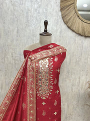 Timeless Elegance Of Dola Silk  Unstitched Suits