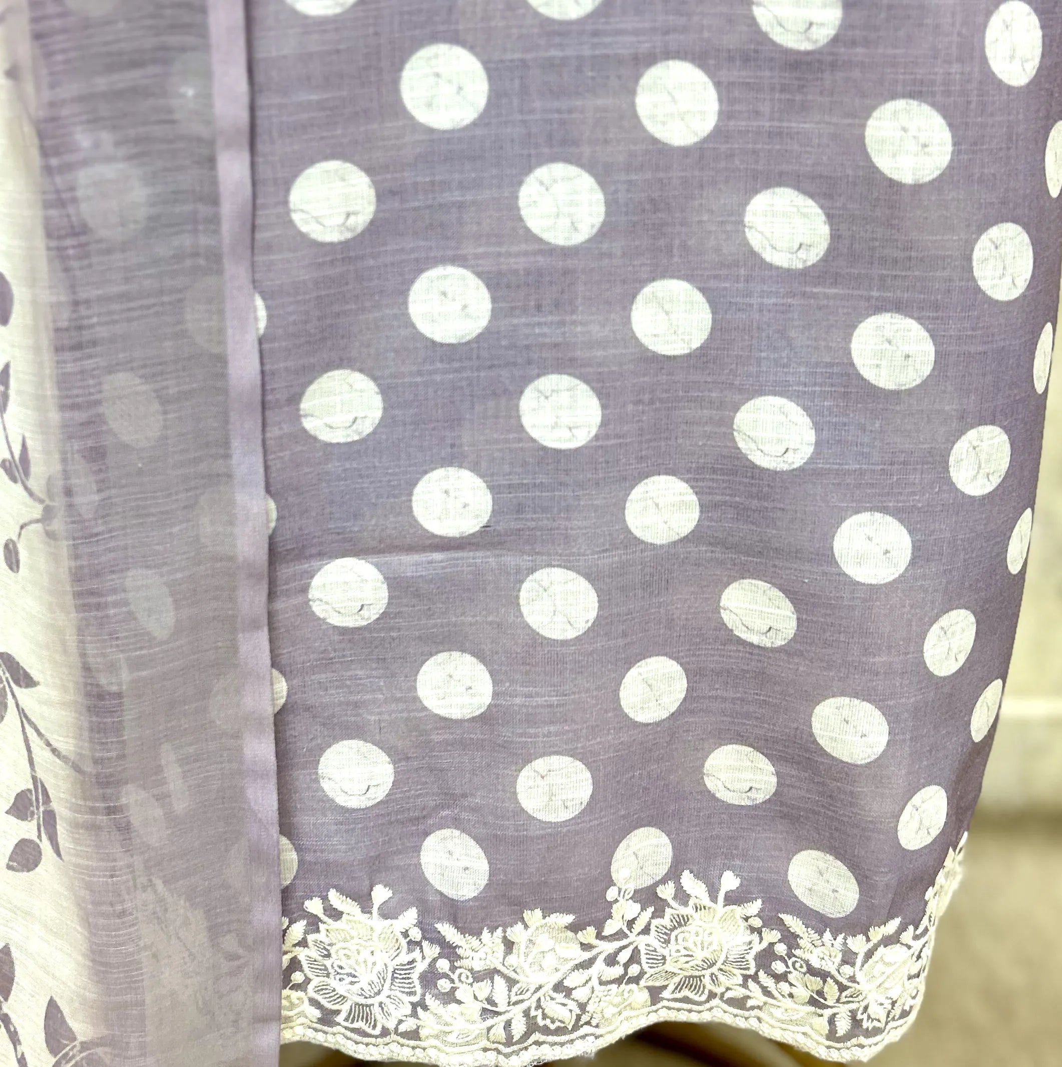 Polka Grace Ensemble Linen Unstitched suit