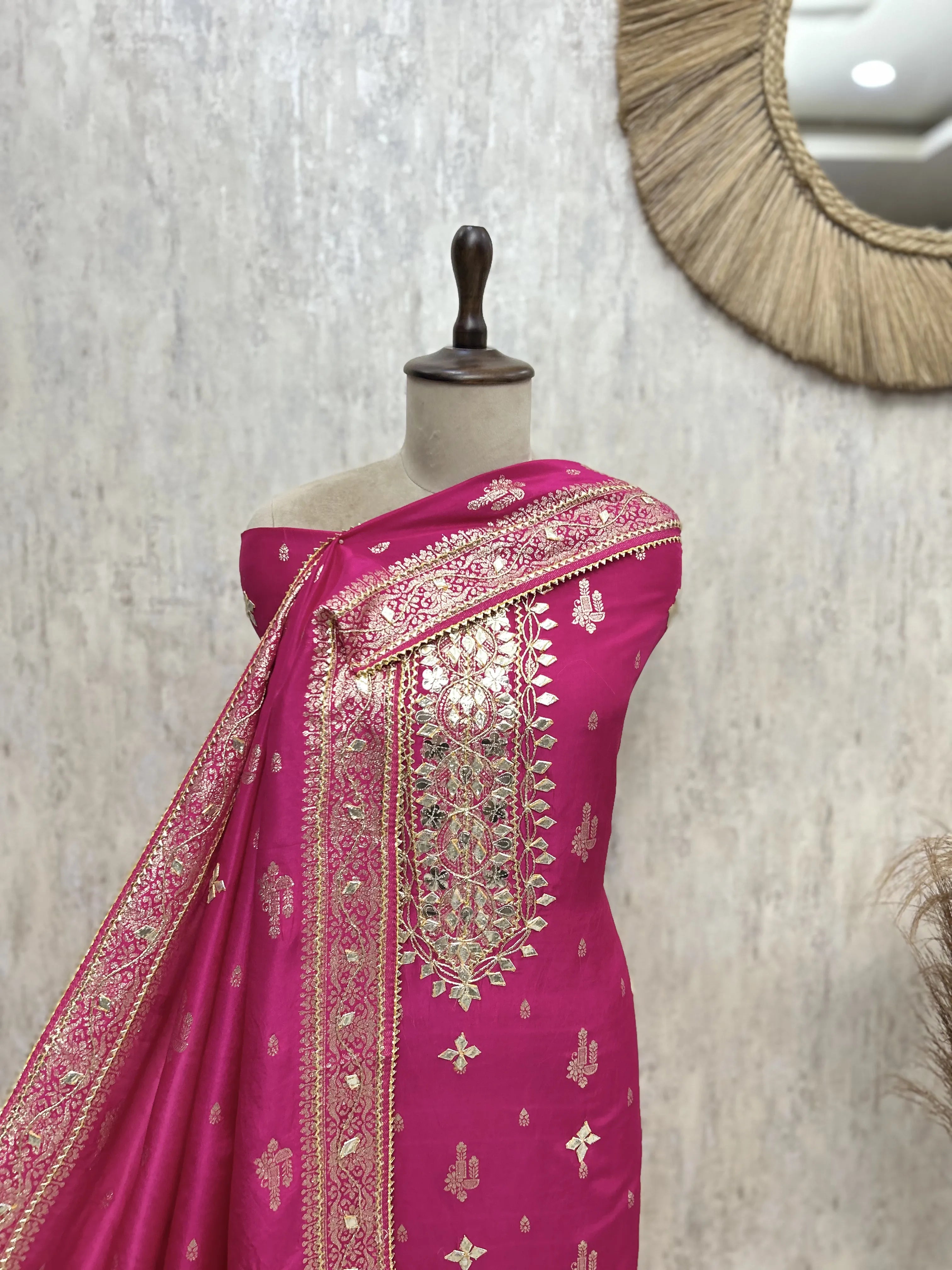 Timeless Elegance Of Dola Silk  Unstitched Suits