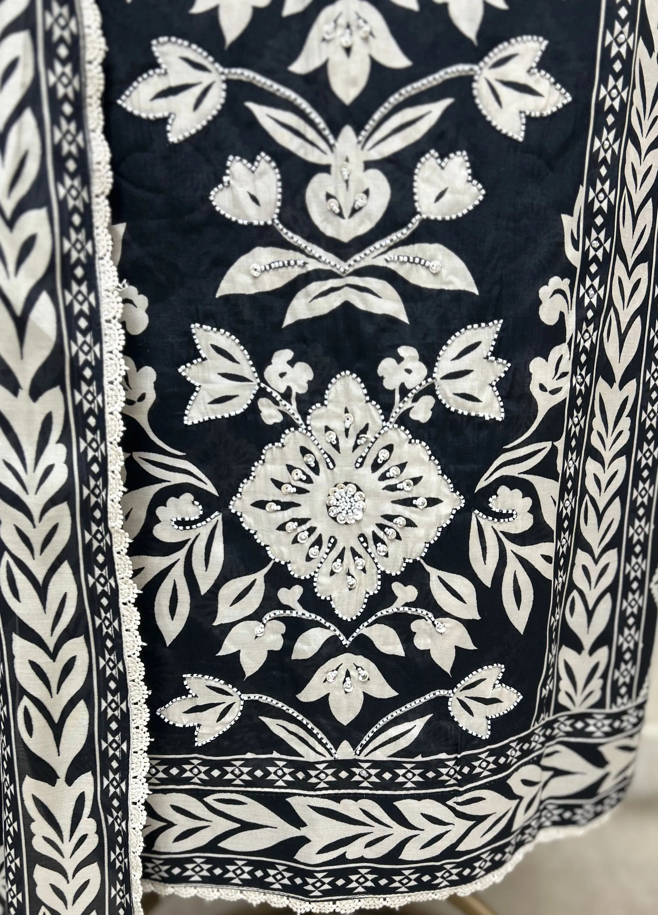 Ethereal Muslin Elegance Unstitched suit