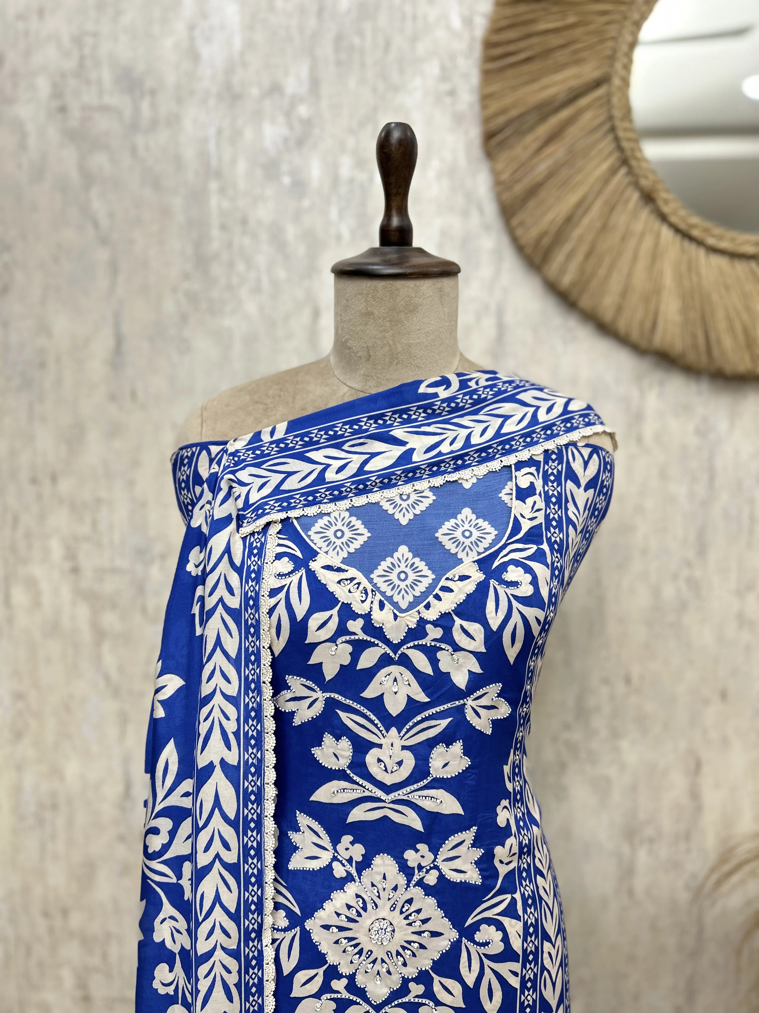 Ethereal Muslin Elegance Unstitched suit