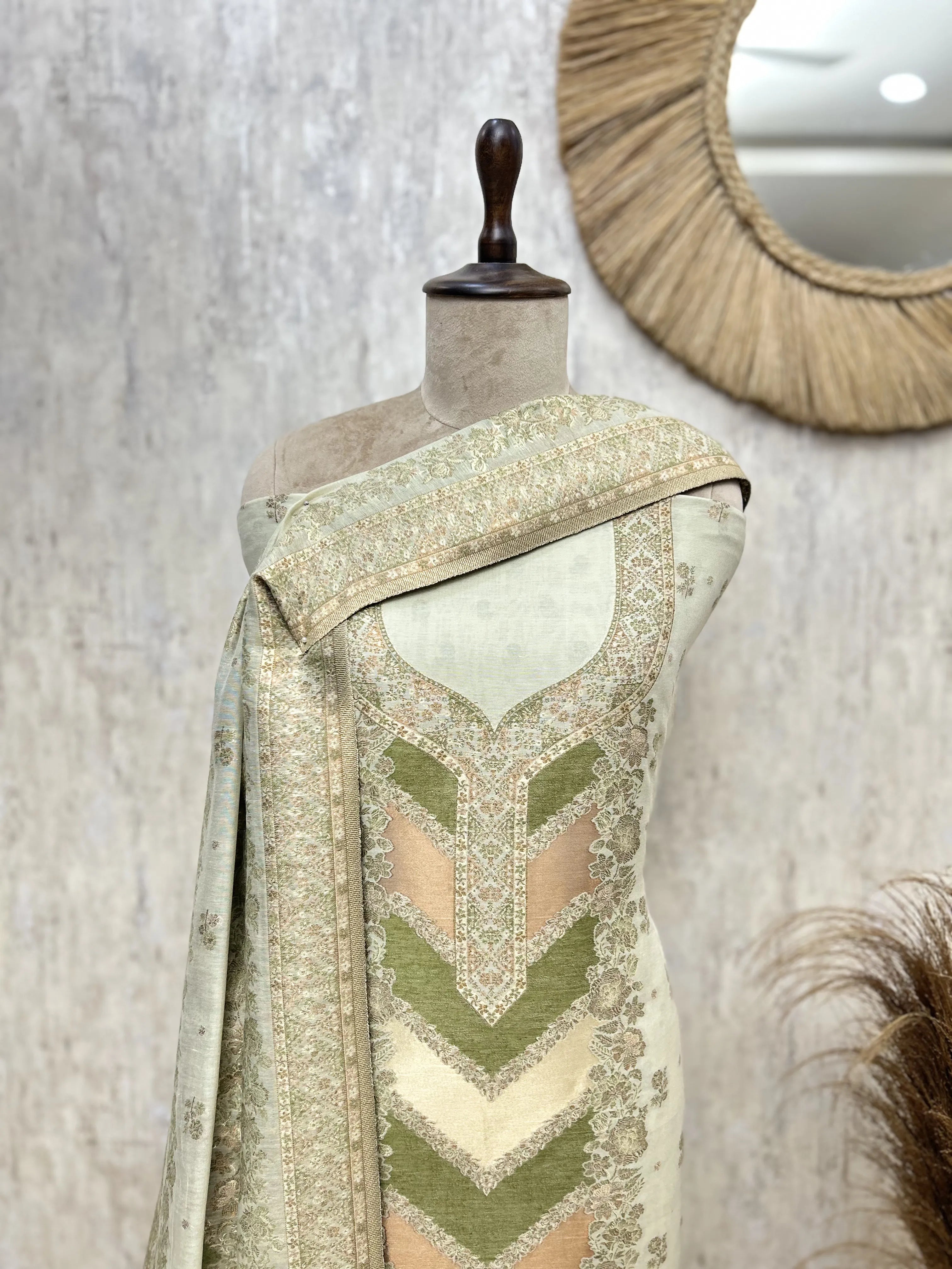 Primium Midnight Cotton silk Unstitched suit