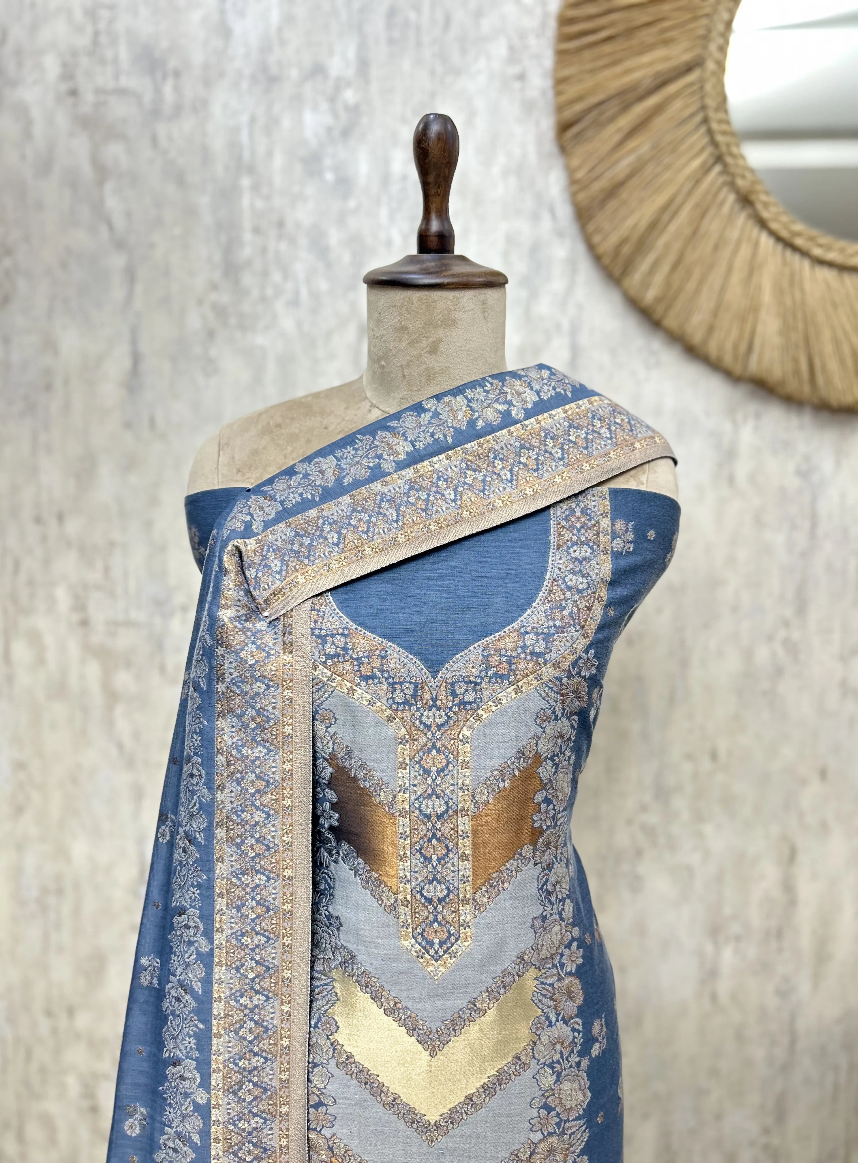 Primium Midnight Cotton silk Unstitched suit