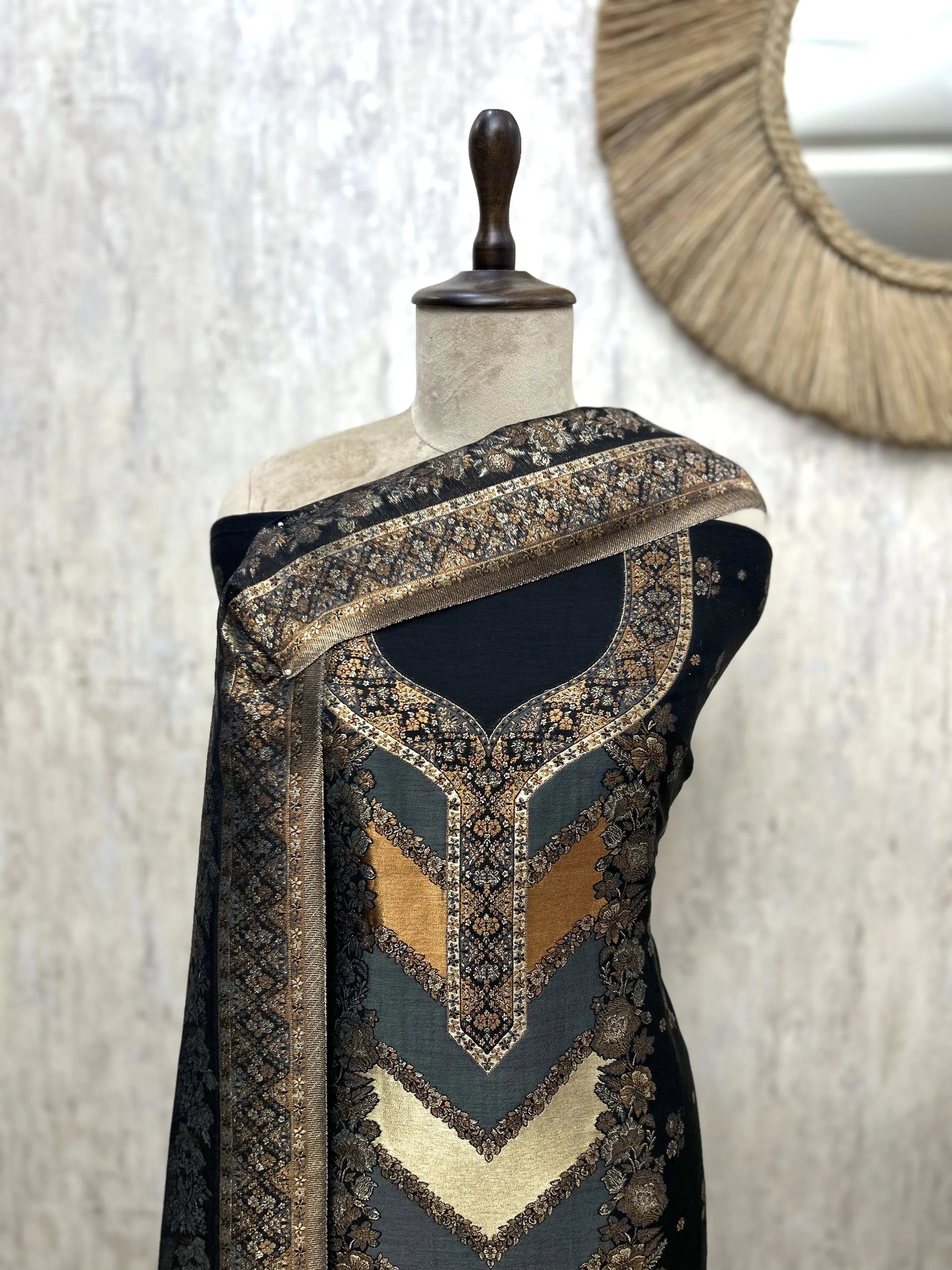 Primium Midnight Cotton silk Unstitched suit