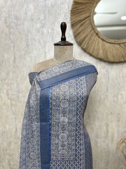 Floral Print Linen Unstitched suit