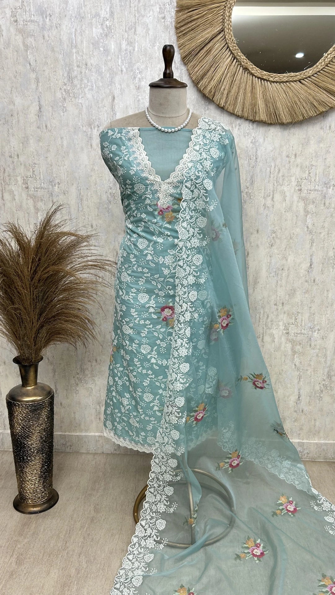 Cross Stitch Kota Unstitched Suit Set