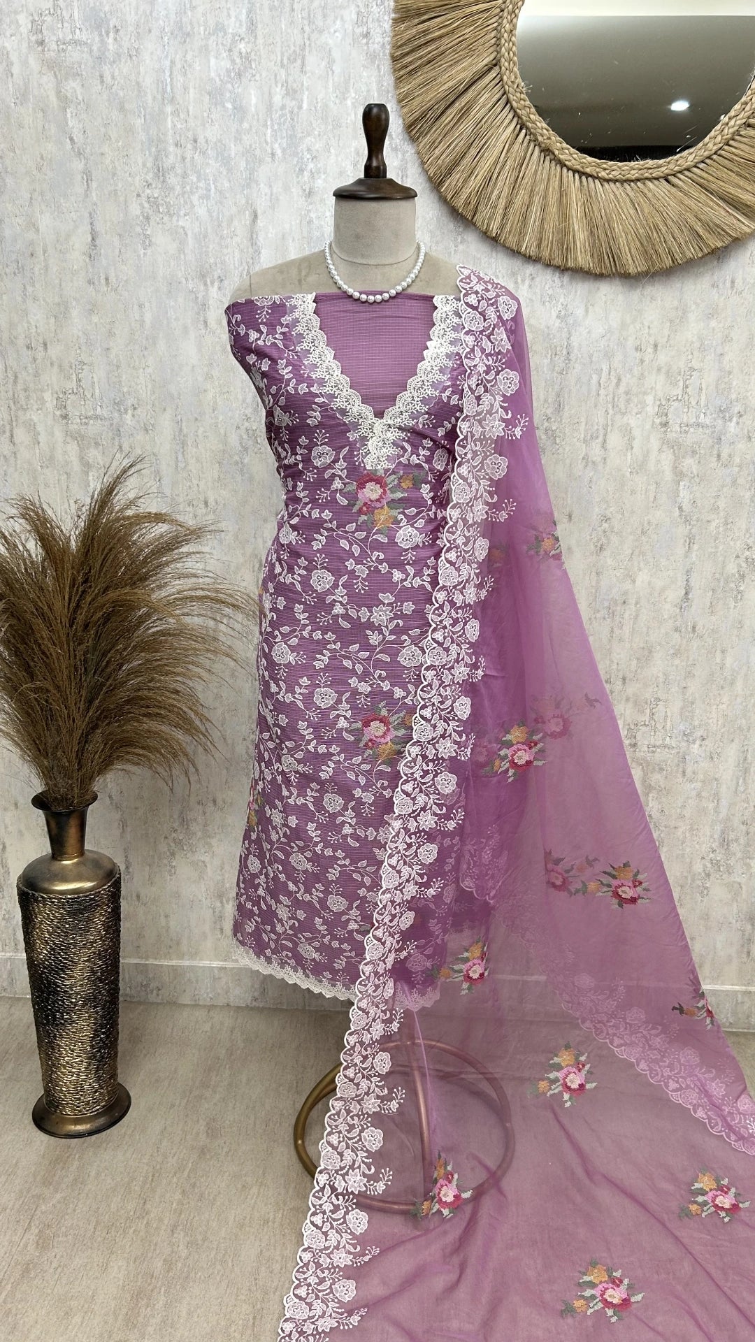 Cross Stitch Kota Unstitched Suit Set