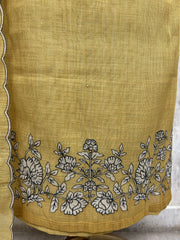 Traditional Tissue linen Unstitched suit