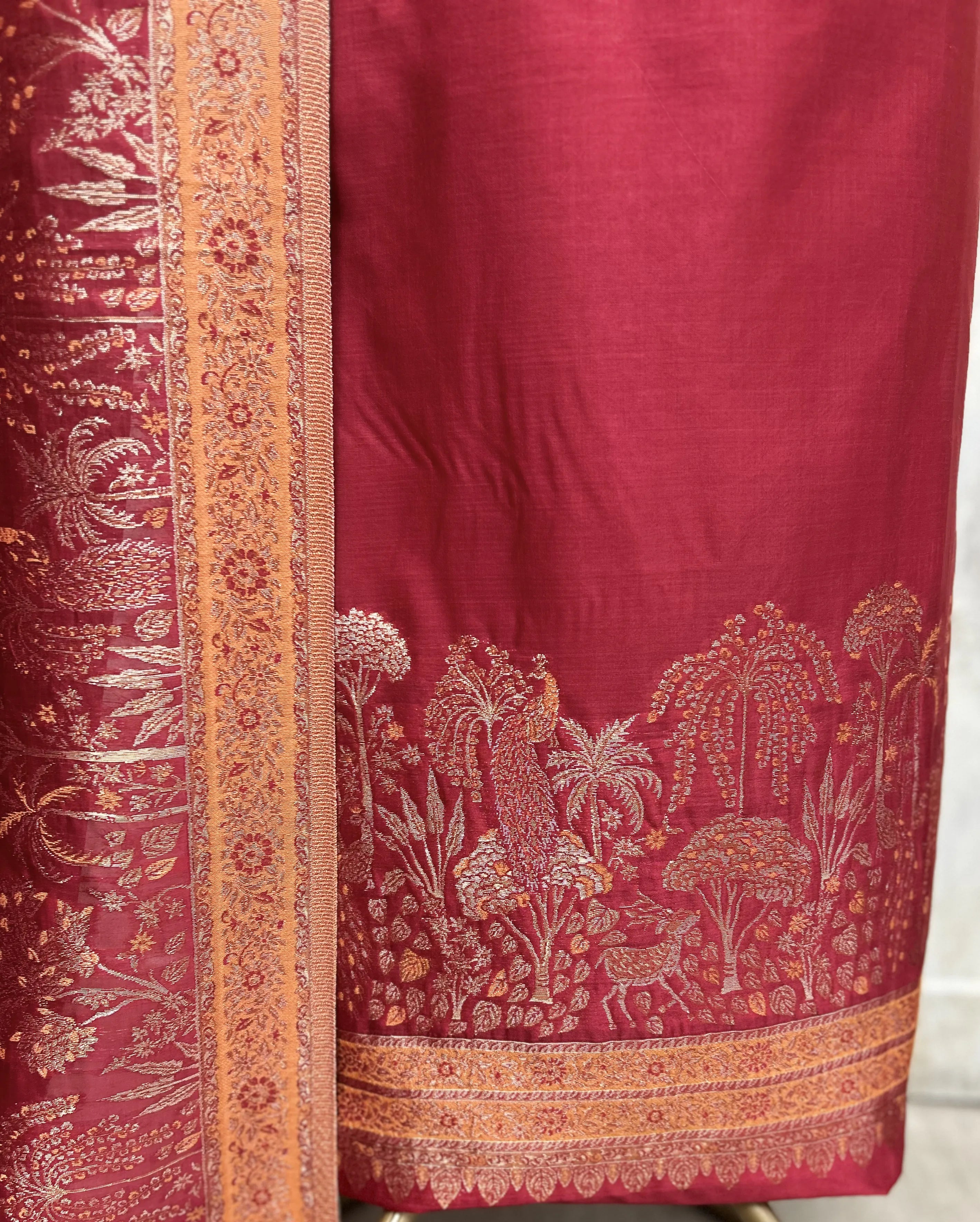 Ethereal Grandeur Fine Cotton silk Unstitched Suits