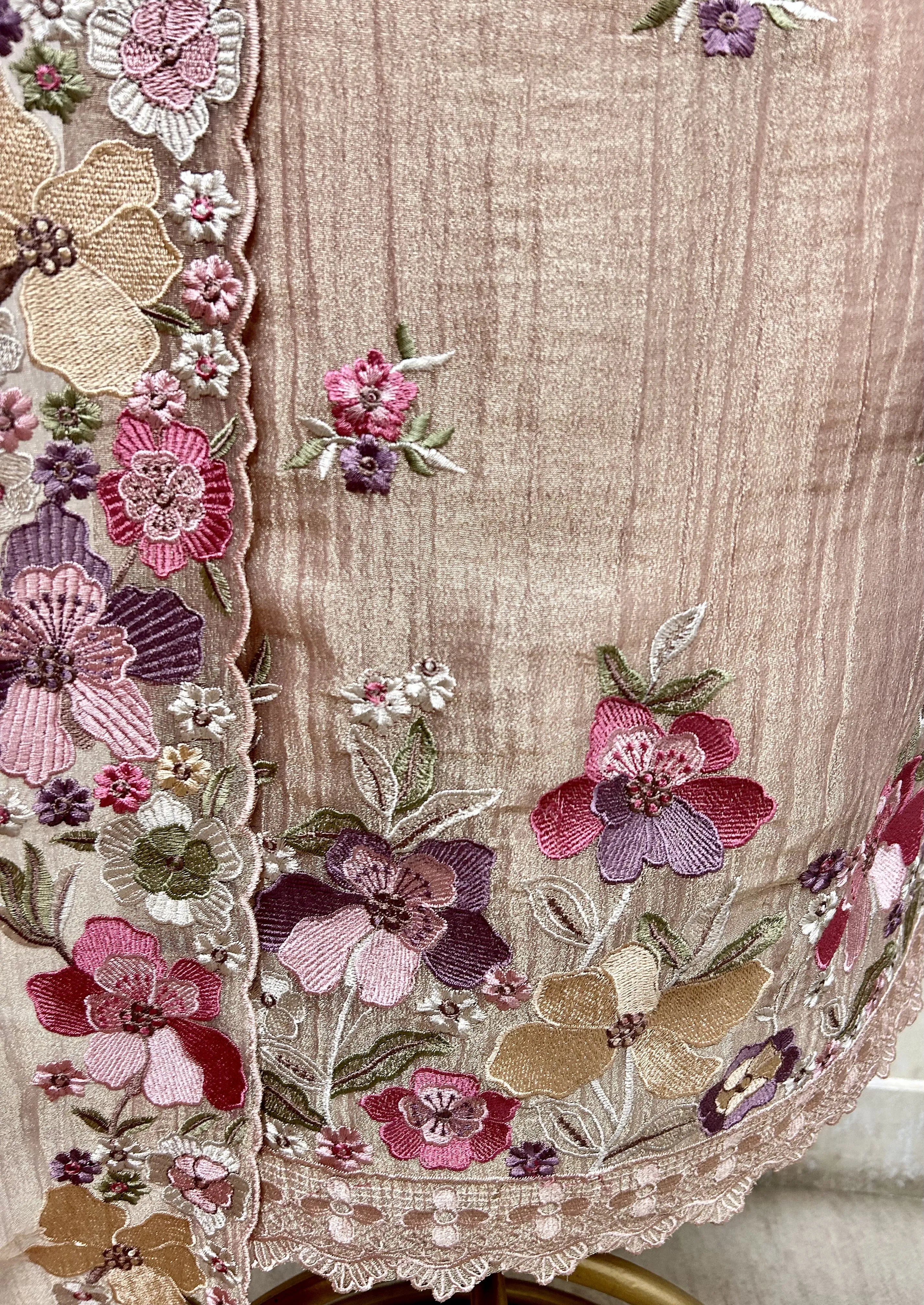 Timeless Ethnic Elegance Crush tissue Unstitched suit